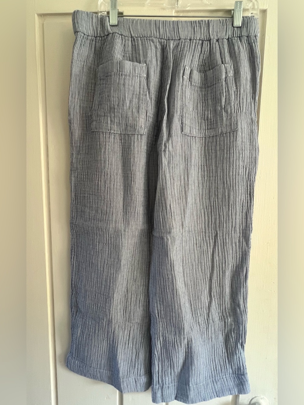 J. Jill Blue Striped Wide-Leg Pants - Picture 4 of 4